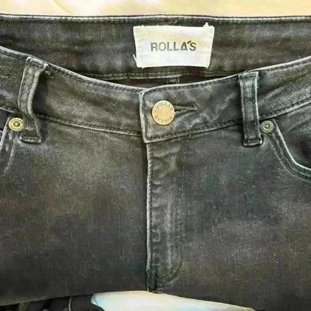 Women’s ROLLAS JEANS Westcoast Ankle Mid Rise Black Skinny Jean. Size 28 - Picture 6 of 9
